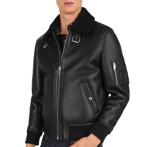 The Kooples Leather Biker Jacket Shearling lining. 2 days only discount offer! - Picture 2 of 7